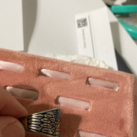 Turquoise and Silver Eagle Ring - Picture 3 of 4